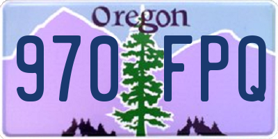 OR license plate 970FPQ