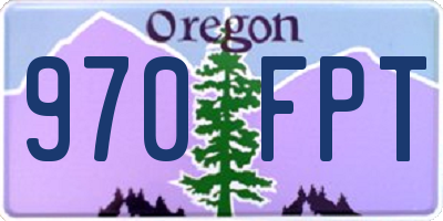 OR license plate 970FPT