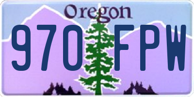 OR license plate 970FPW