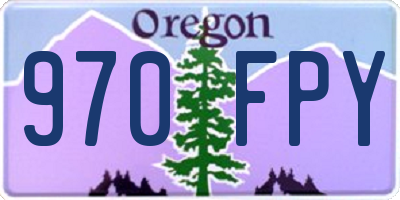 OR license plate 970FPY