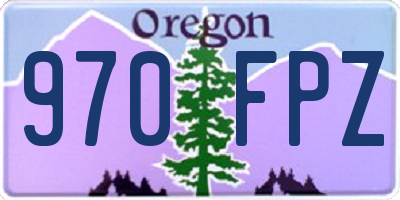 OR license plate 970FPZ