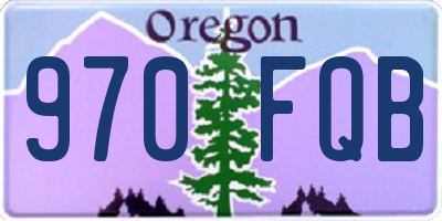 OR license plate 970FQB