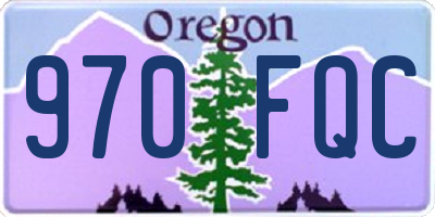 OR license plate 970FQC