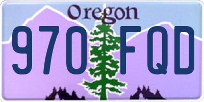 OR license plate 970FQD