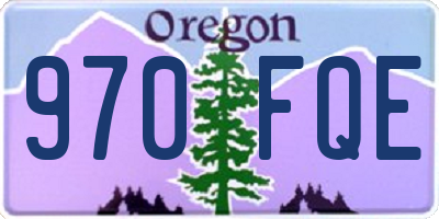 OR license plate 970FQE