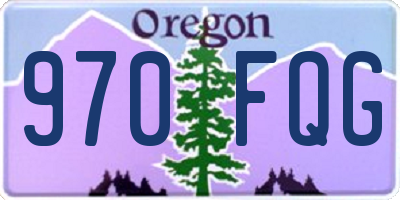 OR license plate 970FQG