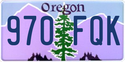OR license plate 970FQK