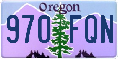 OR license plate 970FQN