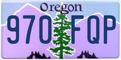 OR license plate 970FQP