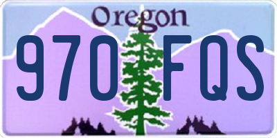 OR license plate 970FQS