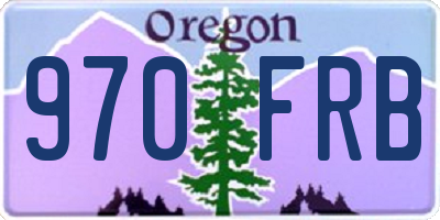 OR license plate 970FRB