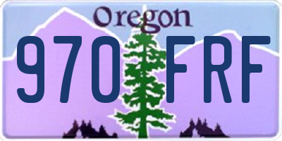 OR license plate 970FRF