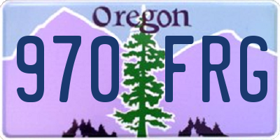 OR license plate 970FRG