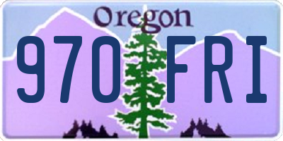 OR license plate 970FRI