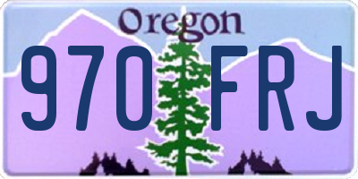 OR license plate 970FRJ