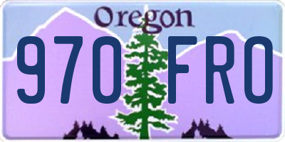 OR license plate 970FRO