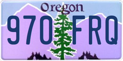 OR license plate 970FRQ
