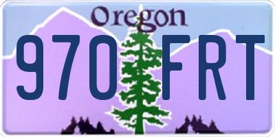 OR license plate 970FRT
