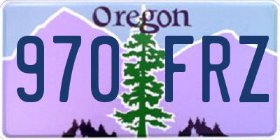 OR license plate 970FRZ