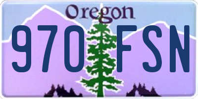 OR license plate 970FSN