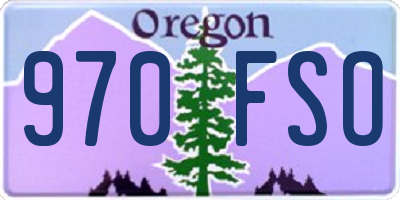 OR license plate 970FSO