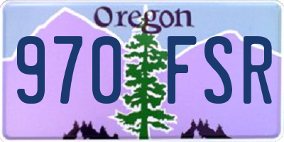 OR license plate 970FSR