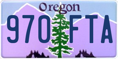 OR license plate 970FTA