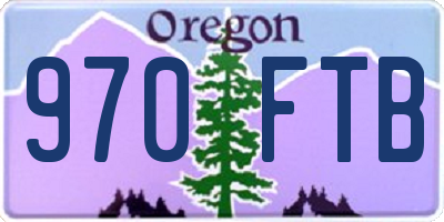 OR license plate 970FTB