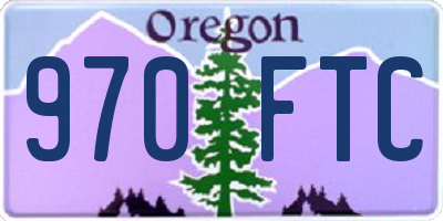 OR license plate 970FTC