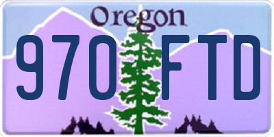 OR license plate 970FTD
