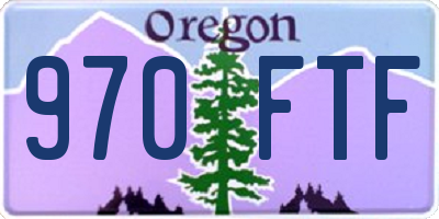 OR license plate 970FTF