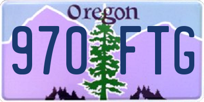 OR license plate 970FTG