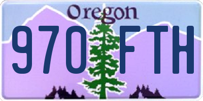 OR license plate 970FTH