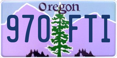 OR license plate 970FTI