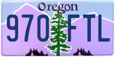 OR license plate 970FTL