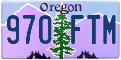 OR license plate 970FTM