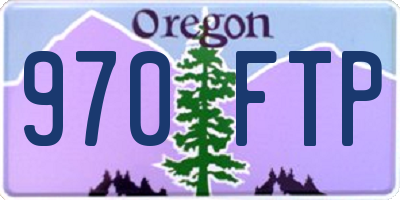 OR license plate 970FTP