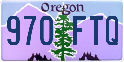 OR license plate 970FTQ