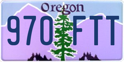 OR license plate 970FTT