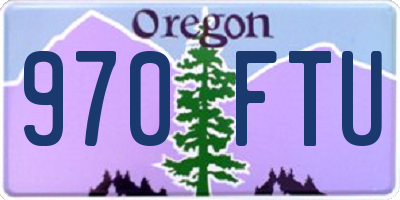 OR license plate 970FTU