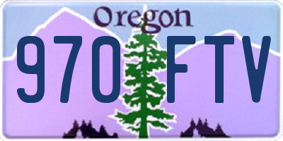 OR license plate 970FTV