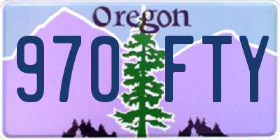 OR license plate 970FTY