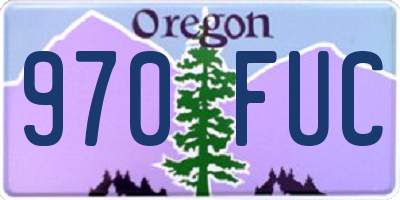 OR license plate 970FUC