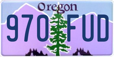 OR license plate 970FUD