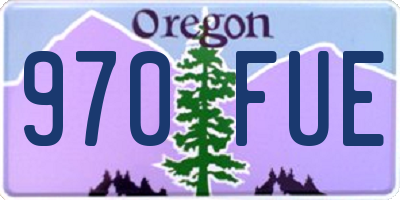 OR license plate 970FUE