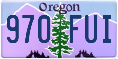 OR license plate 970FUI