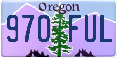 OR license plate 970FUL