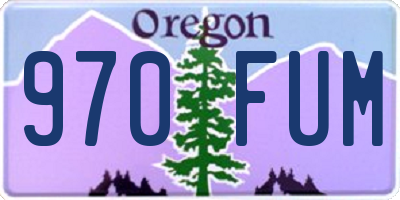 OR license plate 970FUM