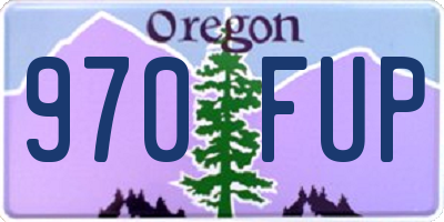 OR license plate 970FUP