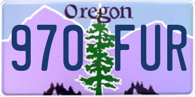 OR license plate 970FUR